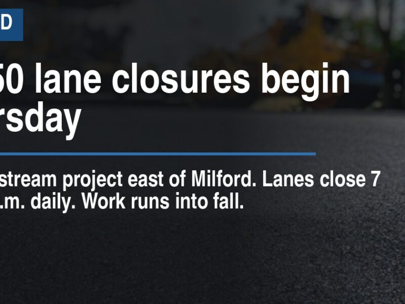 US 50 lane closures begin Thursday
