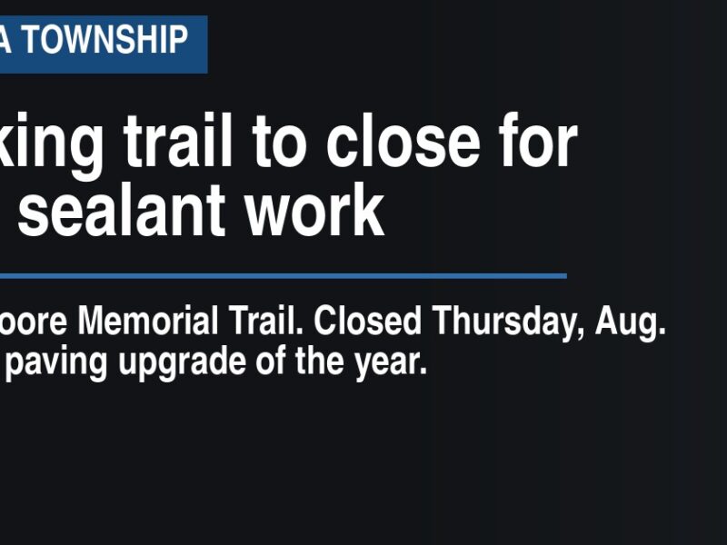 Walking trail to close for final sealant work