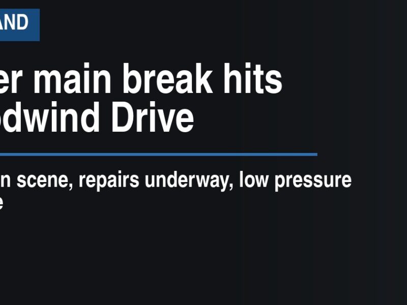 Water main break hits Woodwind Drive