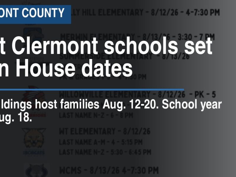 West Clermont schools set Open House dates