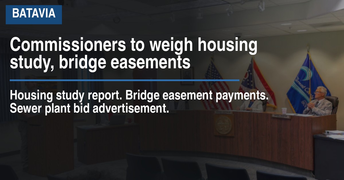 Commissioners to weigh housing study, bridge easements