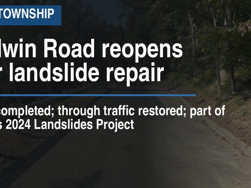 Baldwin Road reopens after landslide repair