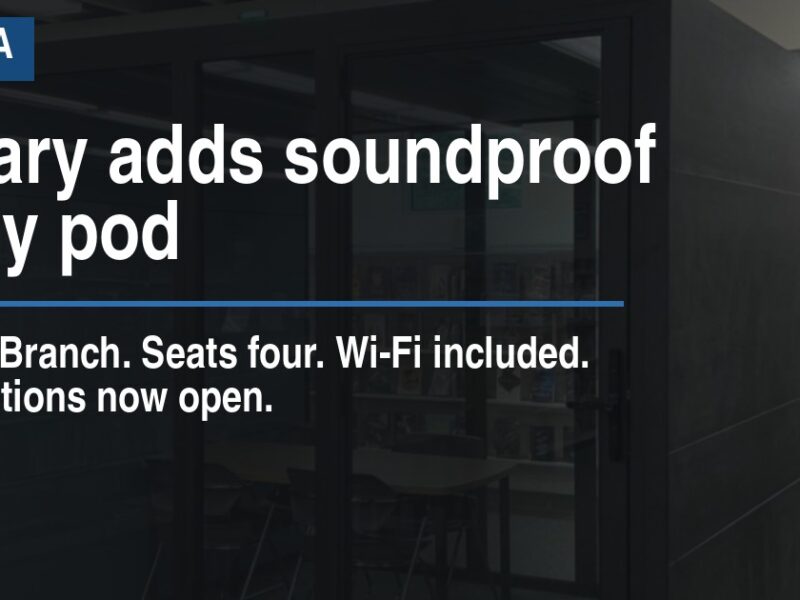 Library adds soundproof study pod