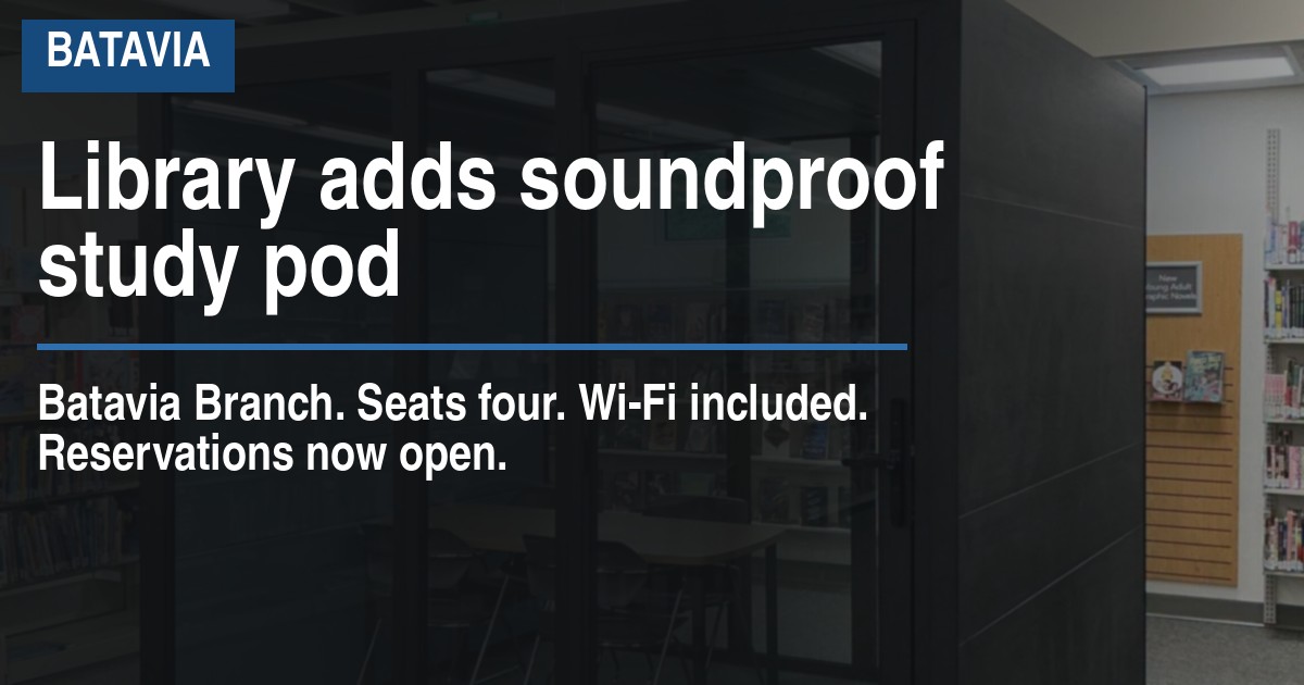 Library adds soundproof study pod