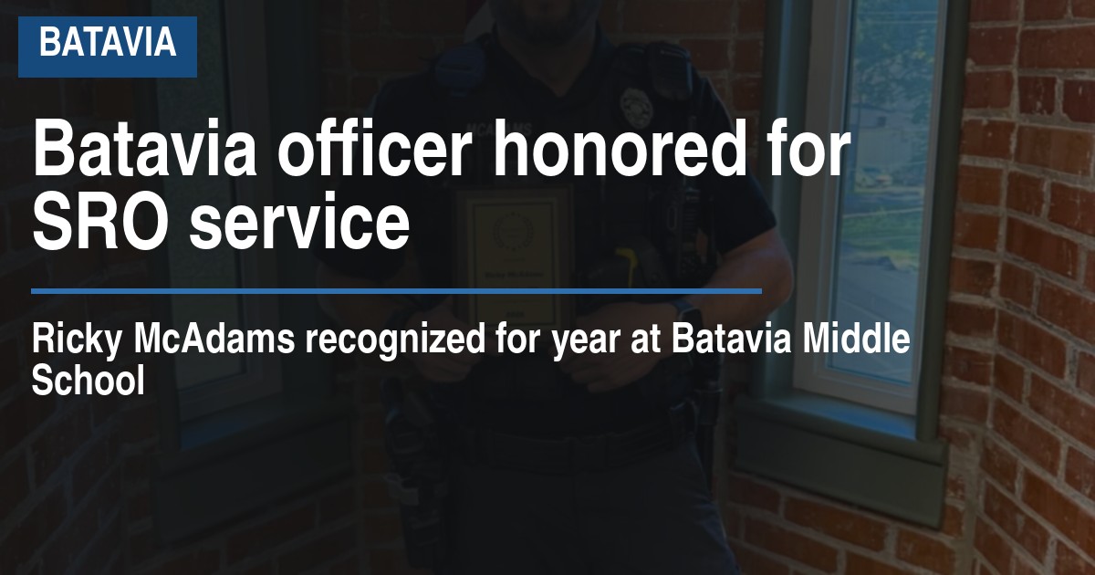 Batavia officer honored for SRO service