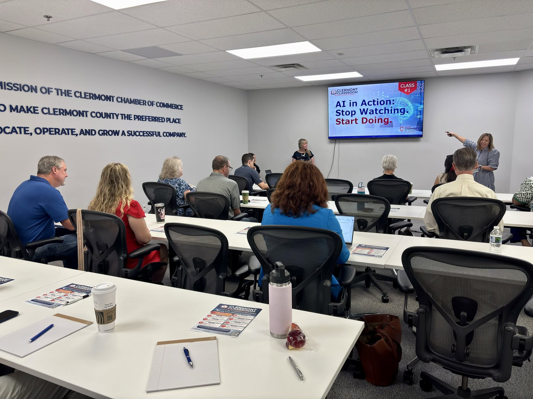 Attendees at the first Clermont Classroom AI session