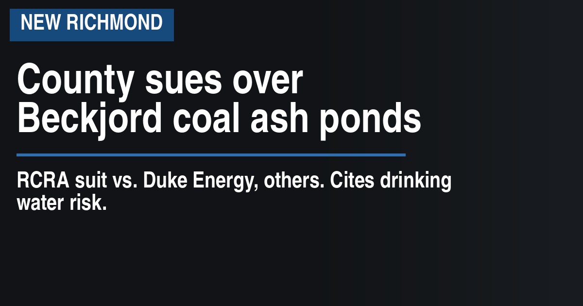 County sues over Beckjord coal ash ponds