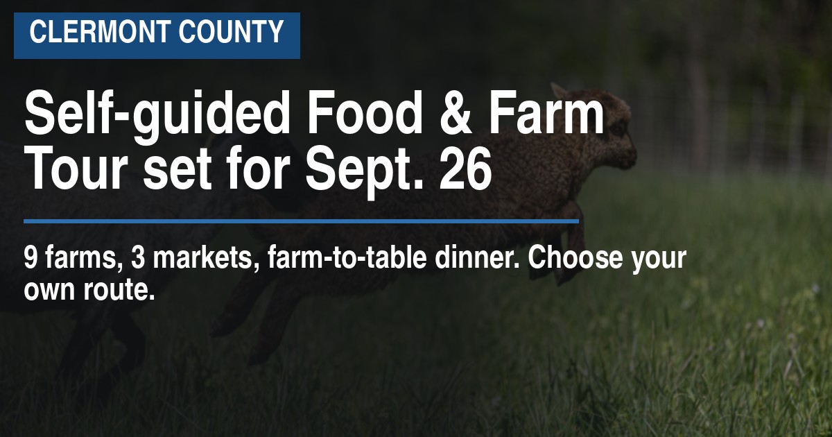 Self-guided Food & Farm Tour set for Sept. 26