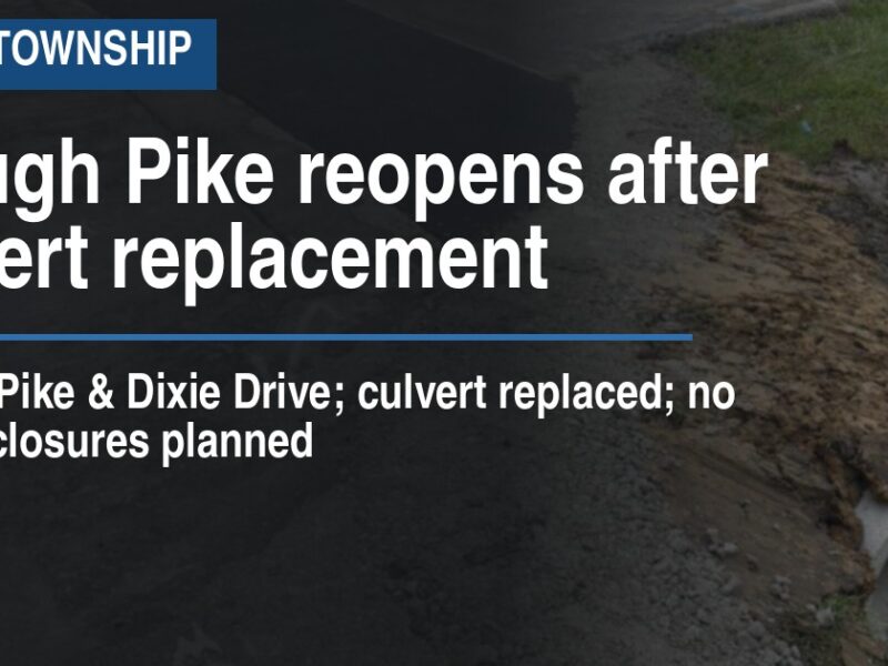 Clough Pike reopens after culvert replacement