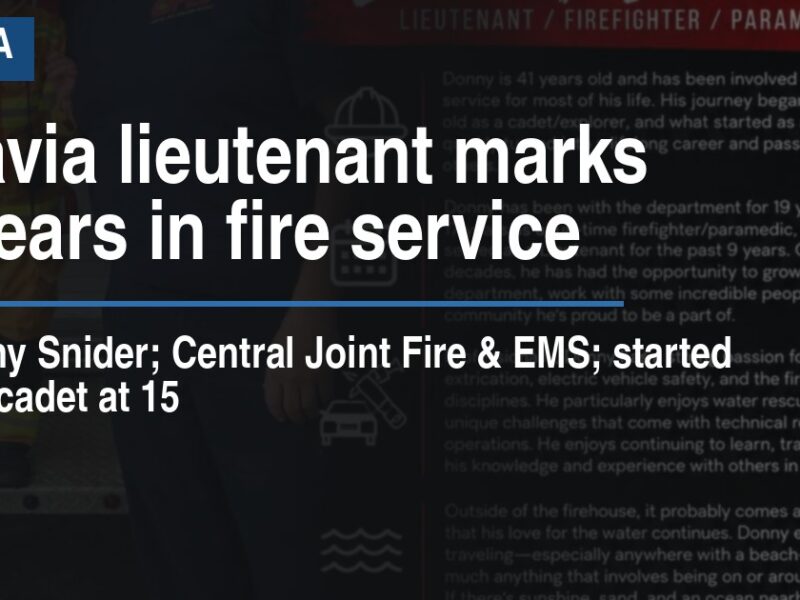 Batavia lieutenant marks 19 years in fire service