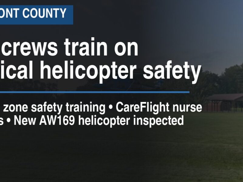 Fire crews train on medical helicopter safety