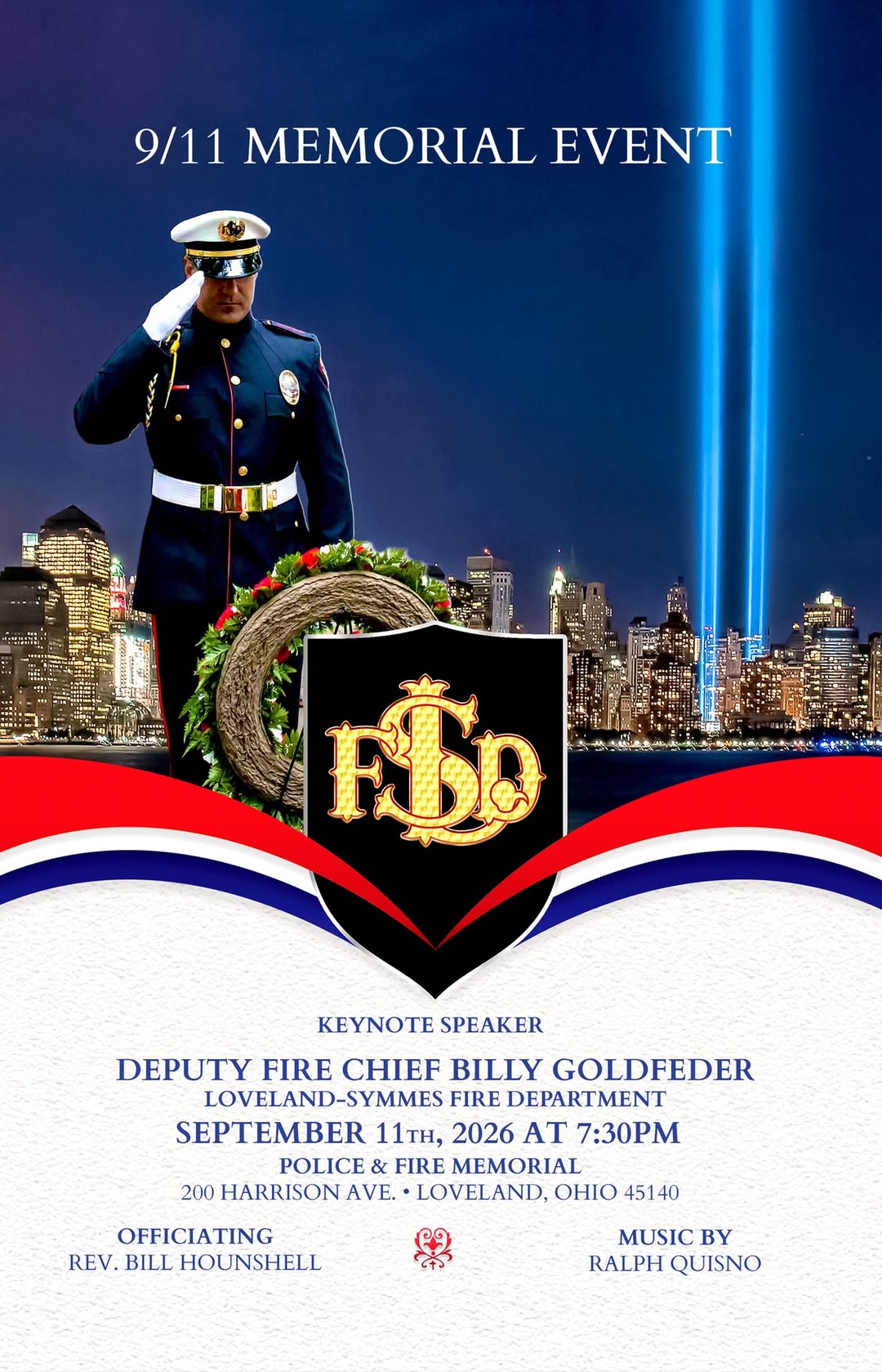 Loveland-Symmes Fire Department 9/11 Memorial Event flyer
