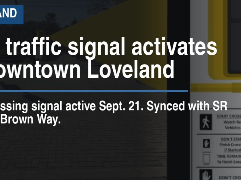 New traffic signal activates in downtown Loveland