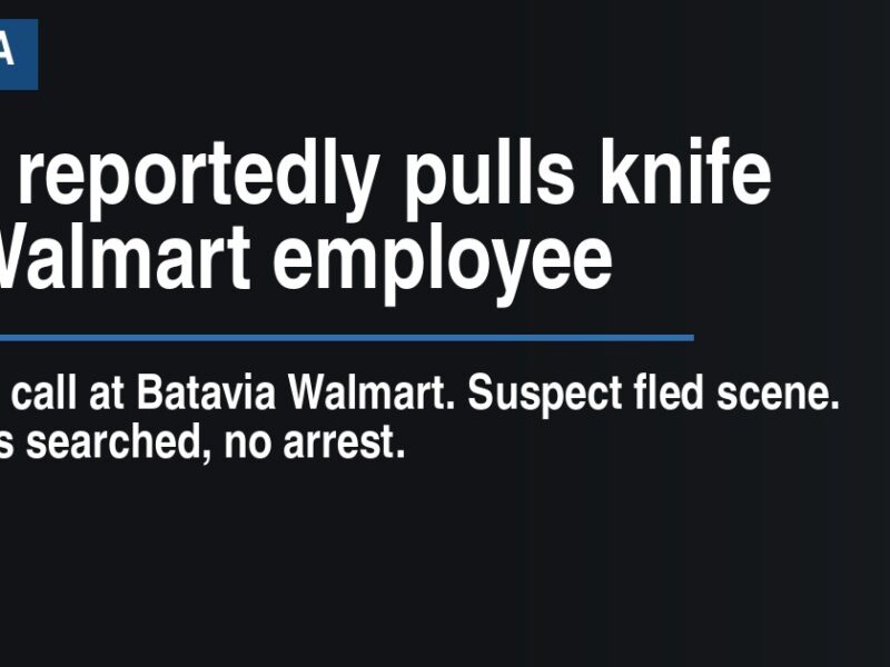 Man reportedly pulls knife on Walmart employee