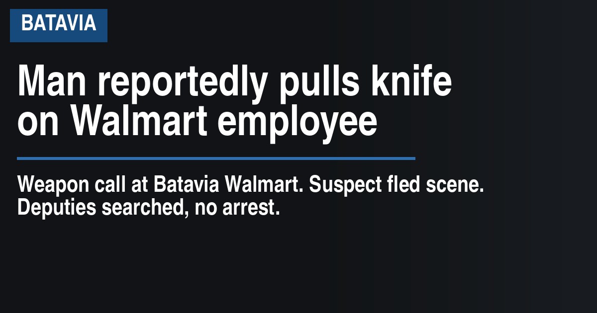 Man reportedly pulls knife on Walmart employee