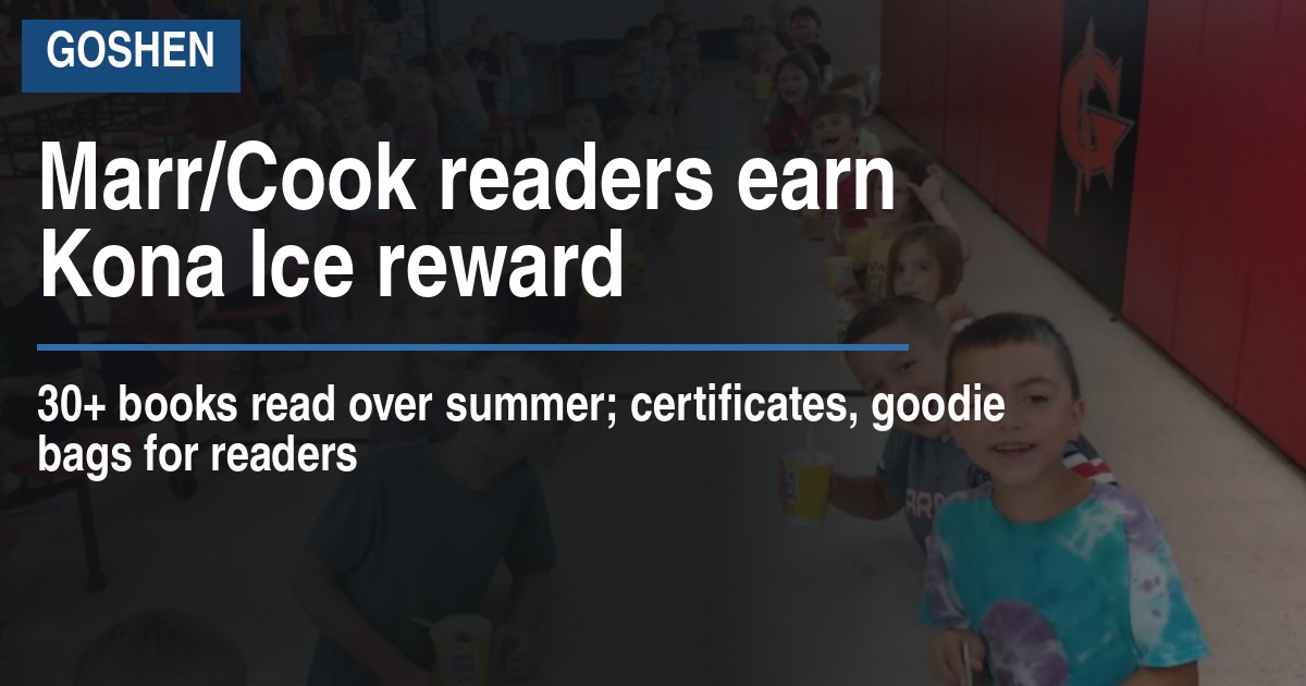 Marr/Cook readers earn Kona Ice reward
