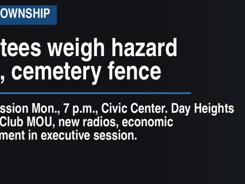 Trustees weigh hazard plan, cemetery fence