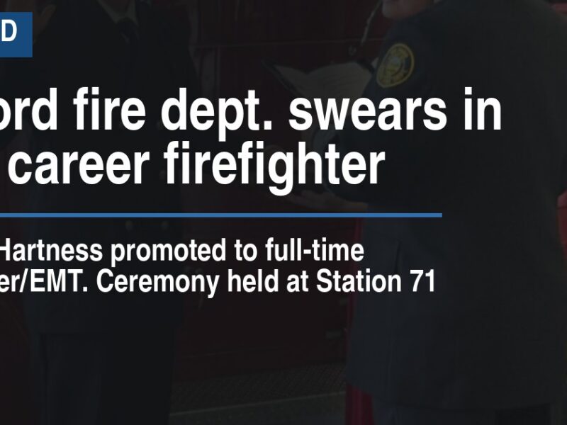 Milford fire dept. swears in new career firefighter