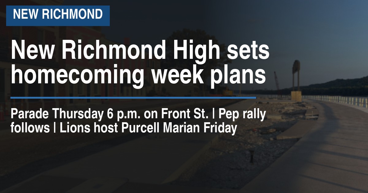 New Richmond High sets homecoming week plans