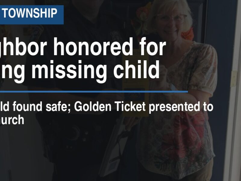 Neighbor honored for finding missing child