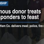 Anonymous donor treats first responders to feast