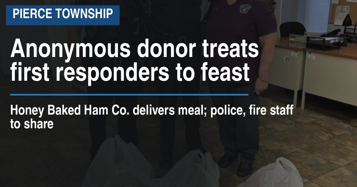 Anonymous donor treats first responders to feast
