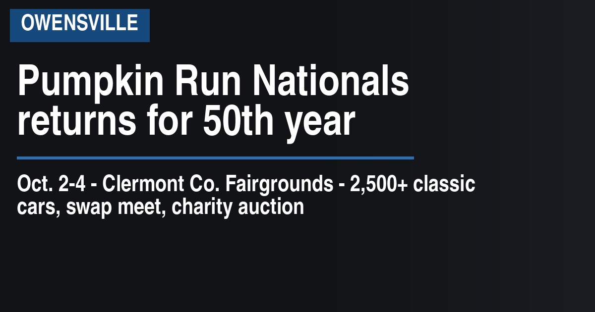 Pumpkin Run Nationals returns for 50th year