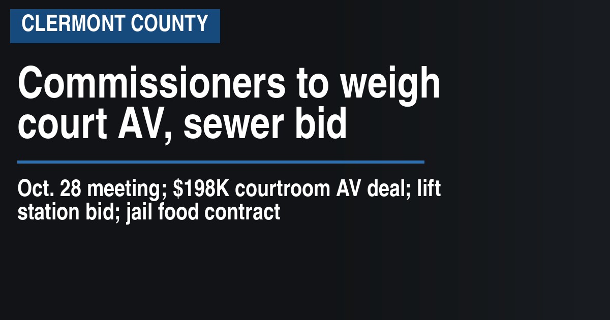 Commissioners to weigh court AV, sewer bid