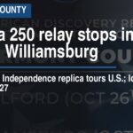 America 250 relay stops in Milford, Williamsburg