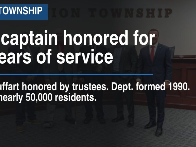 Fire captain honored for 25 years of service