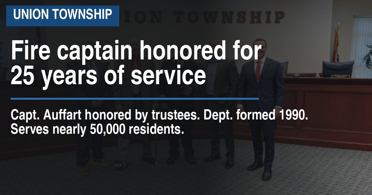 Fire captain honored for 25 years of service