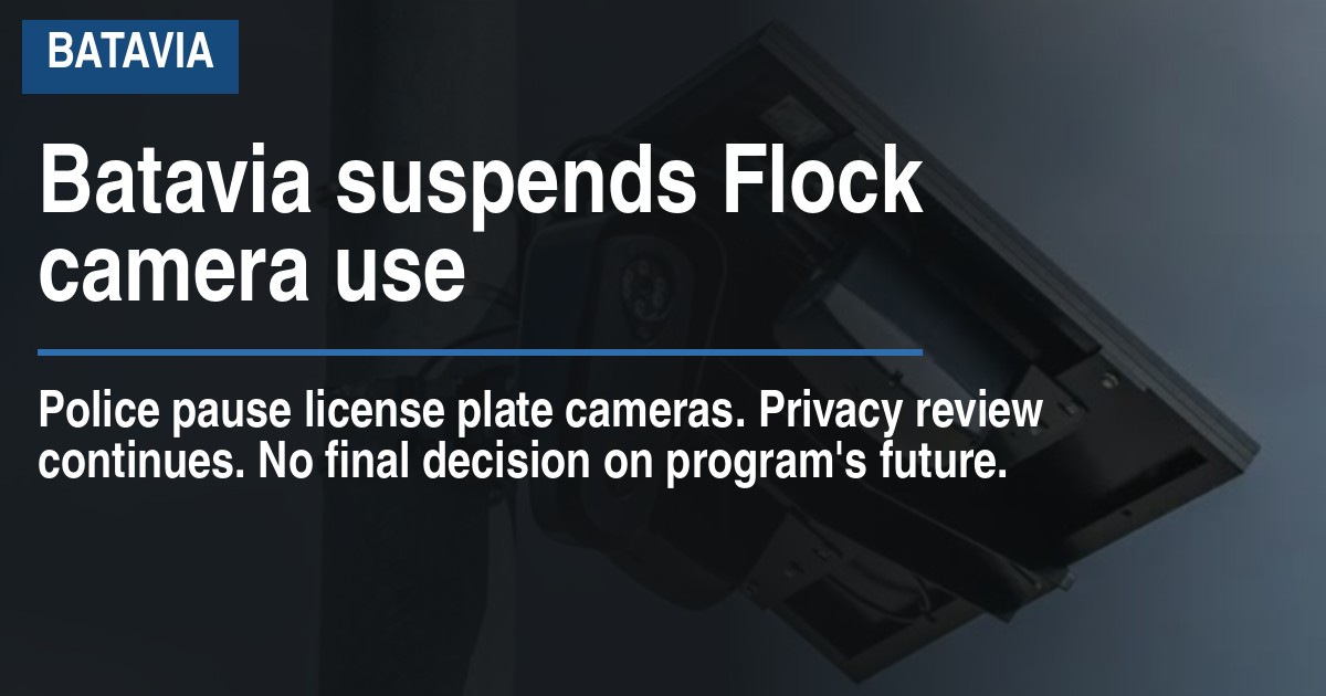 Batavia suspends Flock camera use