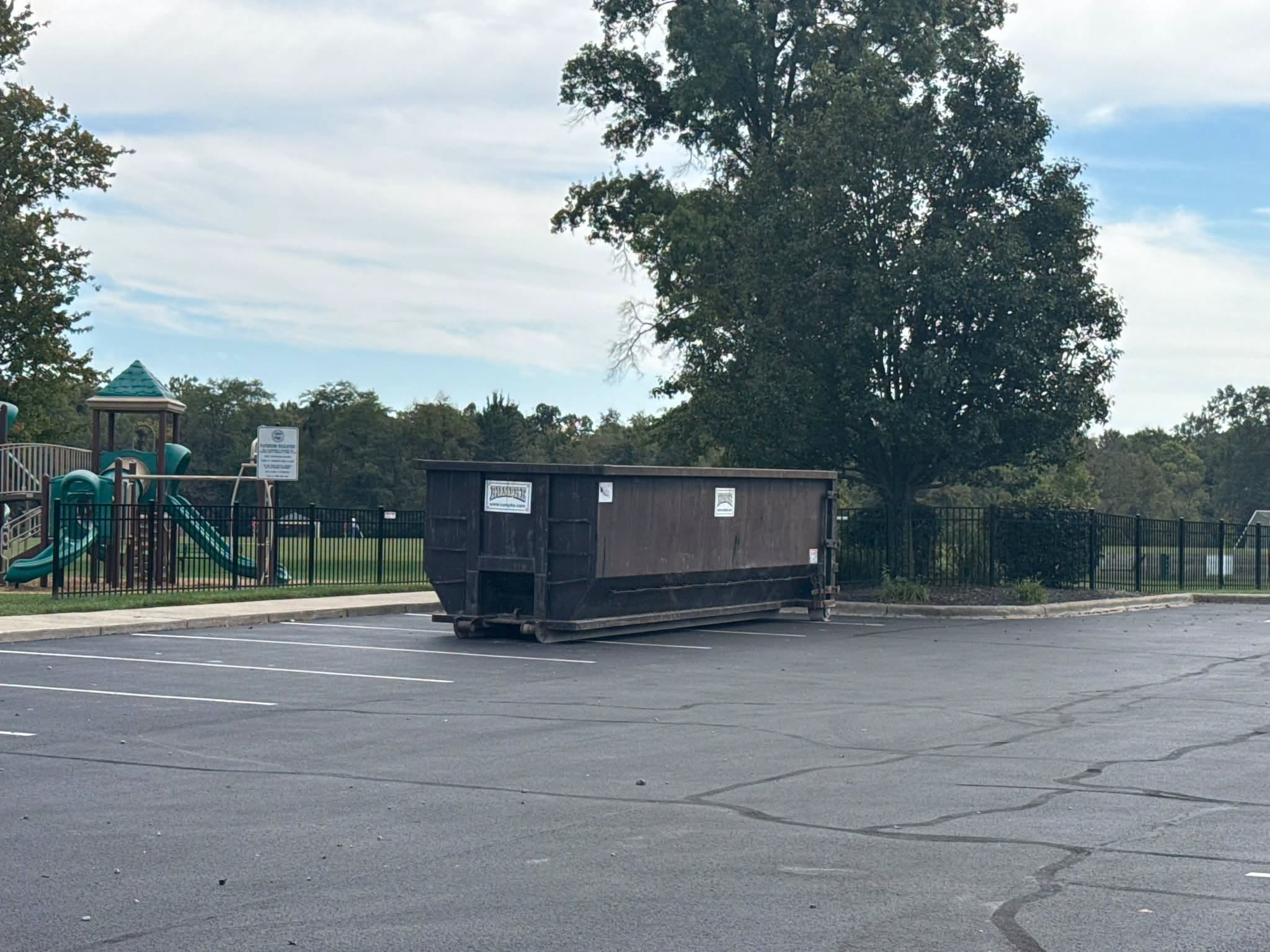 Rumpke dumpster placed at Batavia Township park