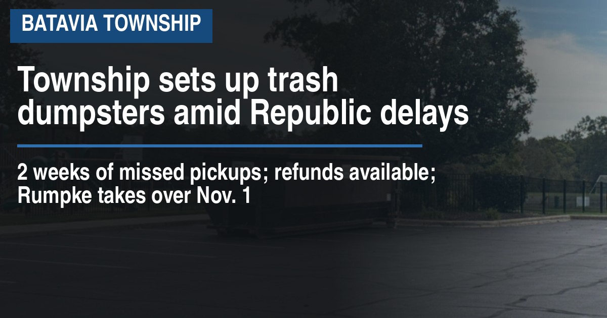 Township sets up trash dumpsters amid Republic delays
