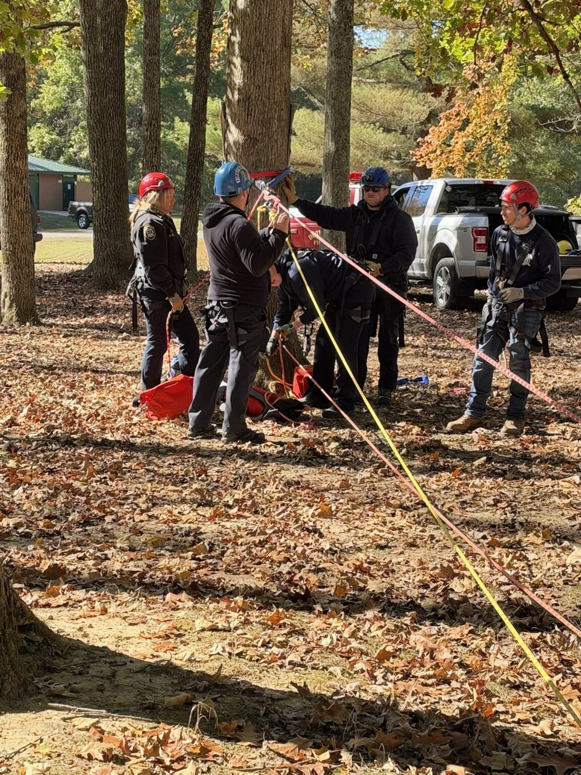 Bethel-Tate firefighters rig ropes during technician training