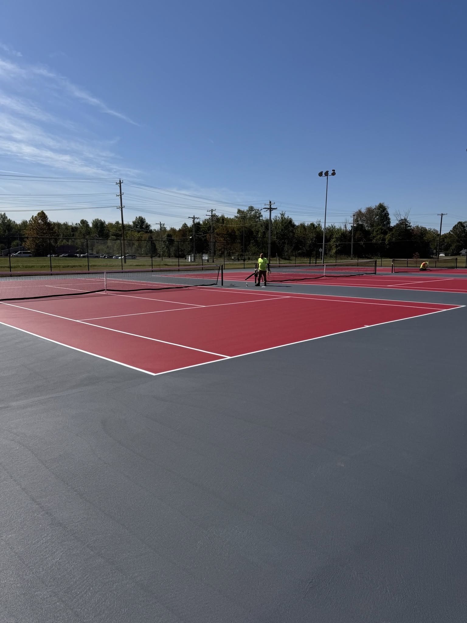 Renovated tennis courts near completion at Bethel-Tate Middle School