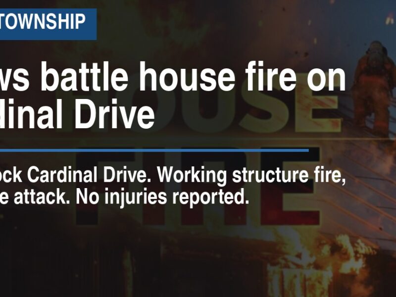 Crews battle house fire on Cardinal Drive