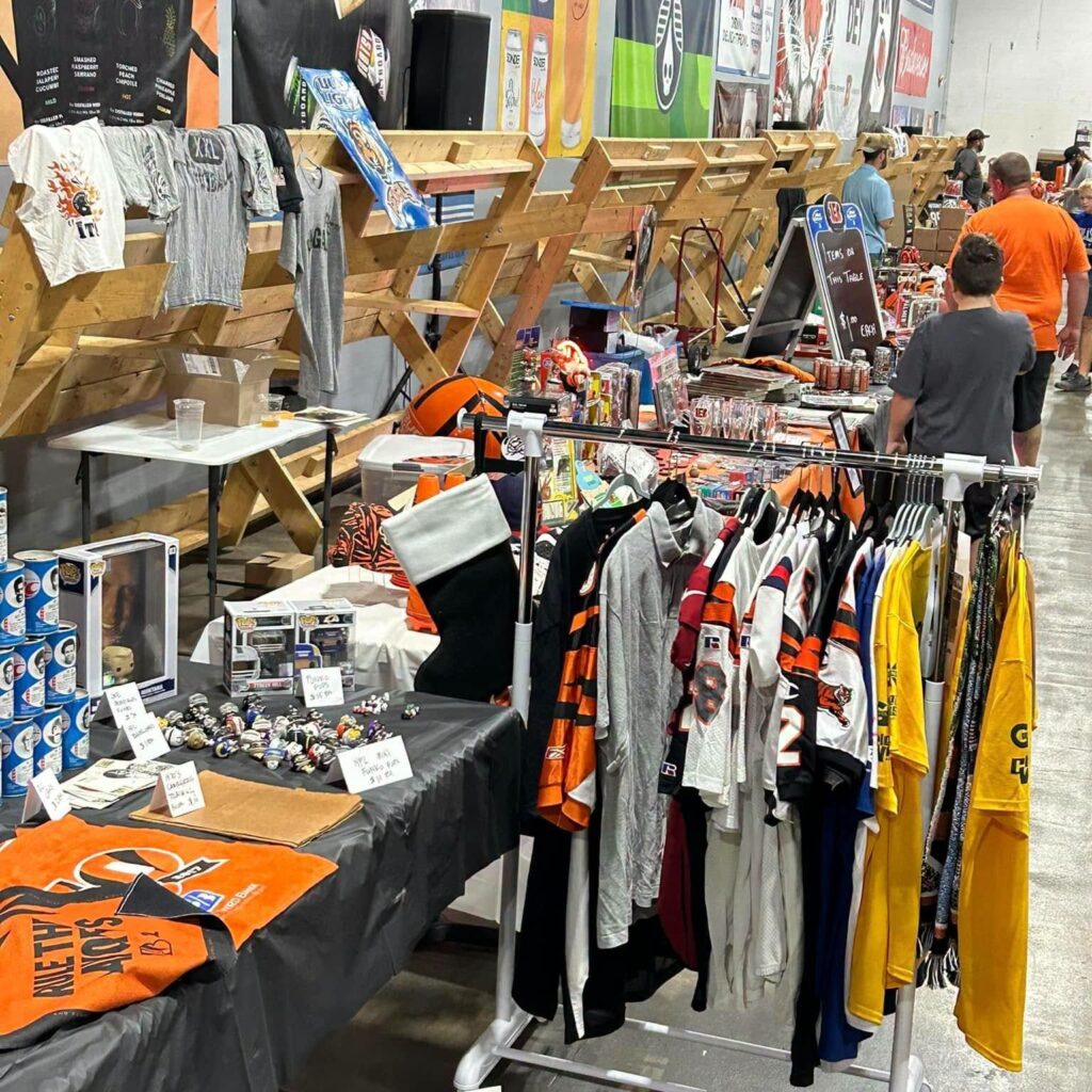 Collectors browse vendor tables at a past Cincy Sports Card and Memorabilia Show