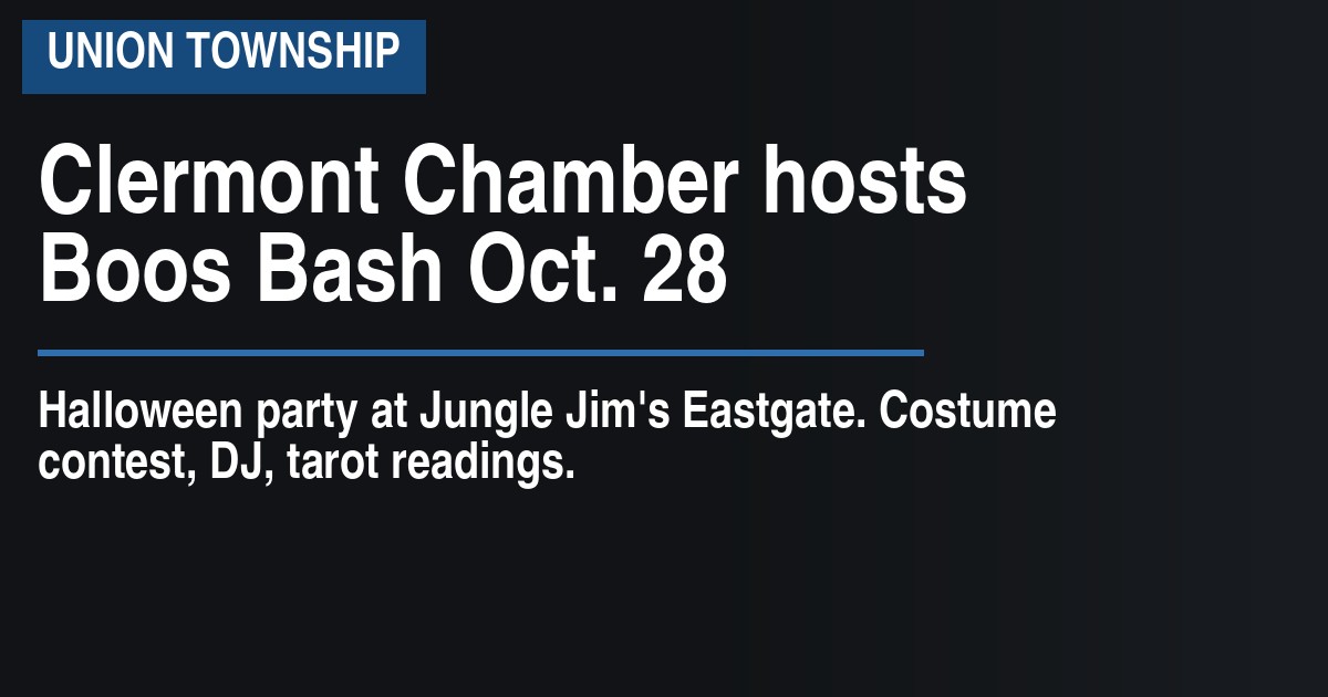 Clermont Chamber hosts Boos Bash Oct. 28