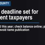 Nov. 13 deadline set for delinquent taxpayers