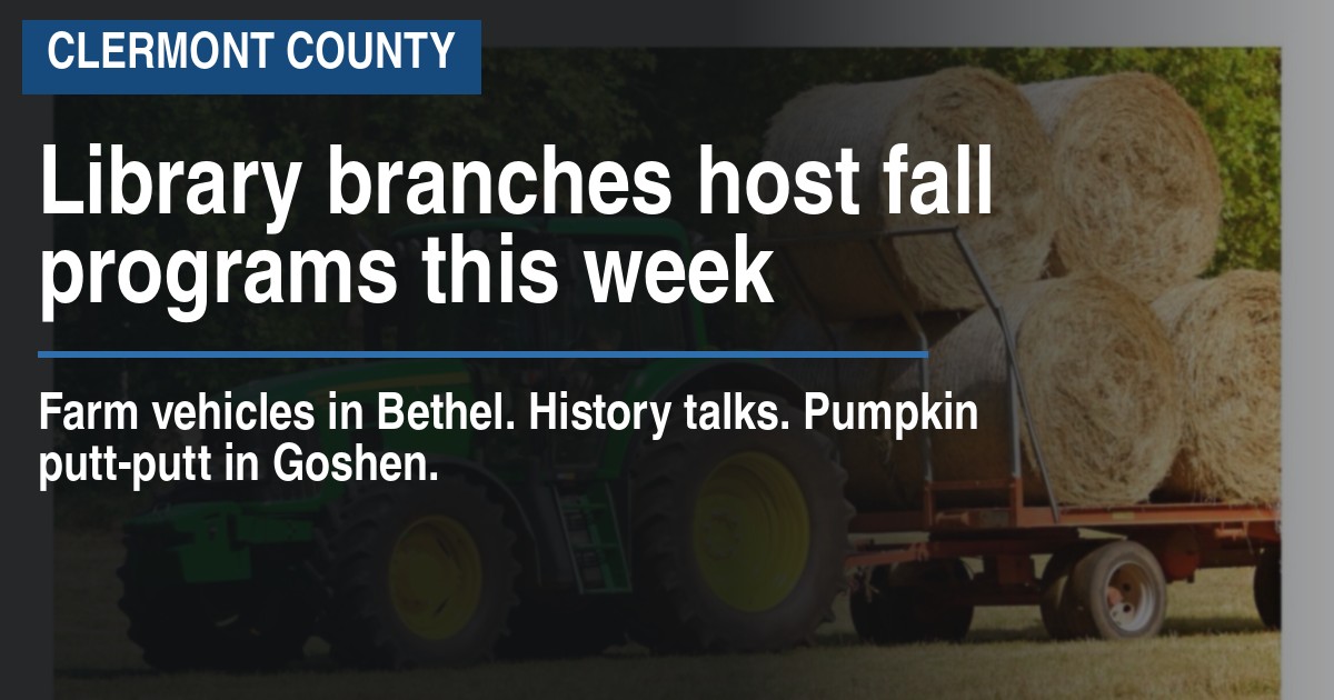 Library branches host fall programs this week