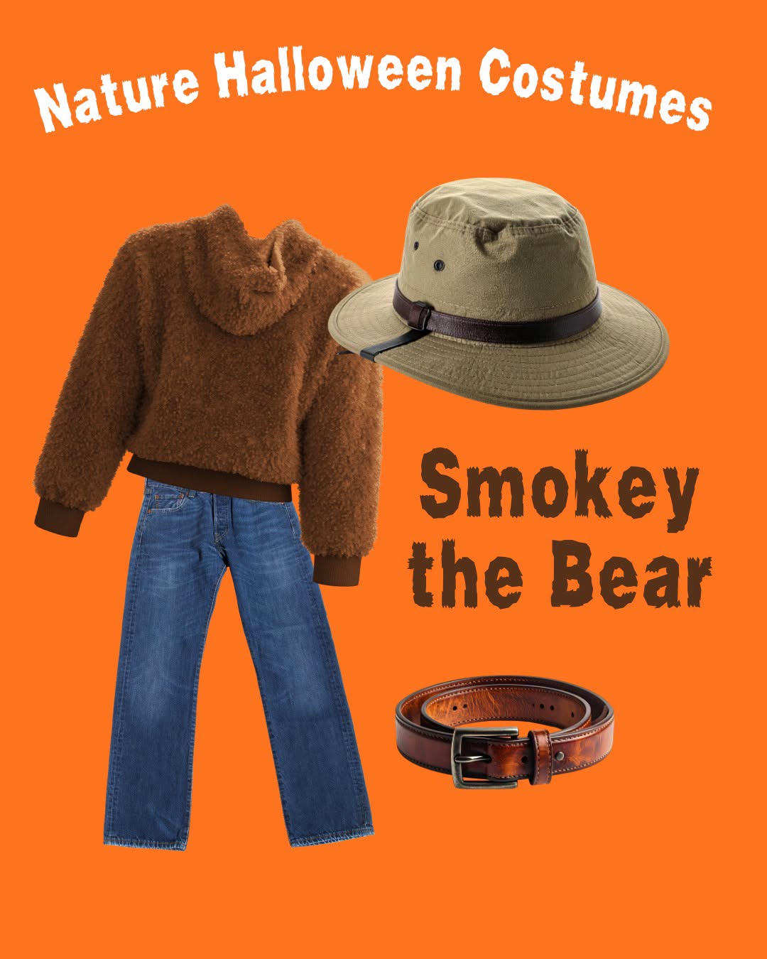 A Smokey the Bear costume idea from the Clermont County Park District clothing swap