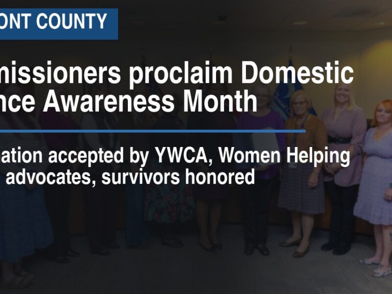 Commissioners proclaim Domestic Violence Awareness Month