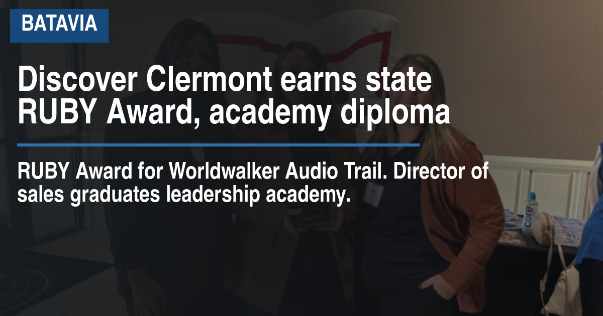 Discover Clermont earns state RUBY Award, academy diploma