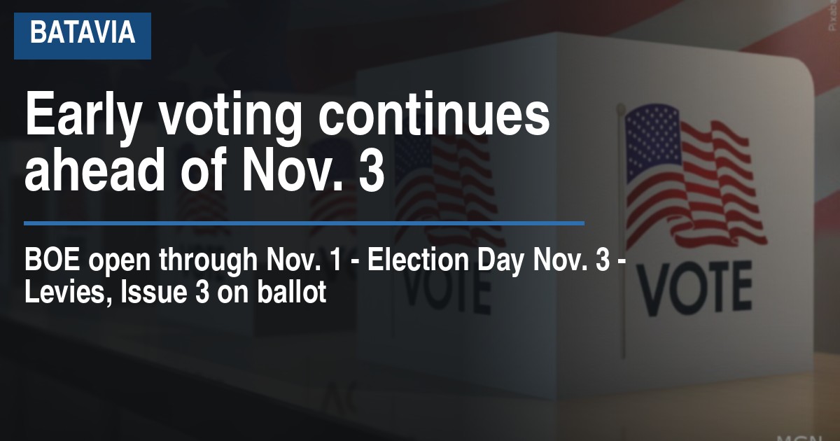 Early voting continues ahead of Nov. 3 election