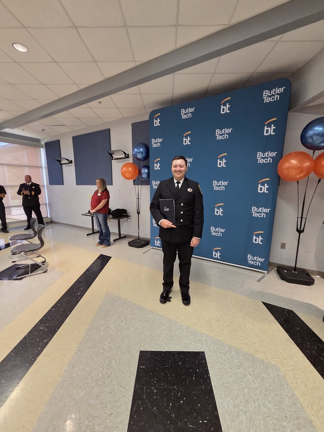 Firefighter Cameron Mueller graduates from Butler Tech paramedic program