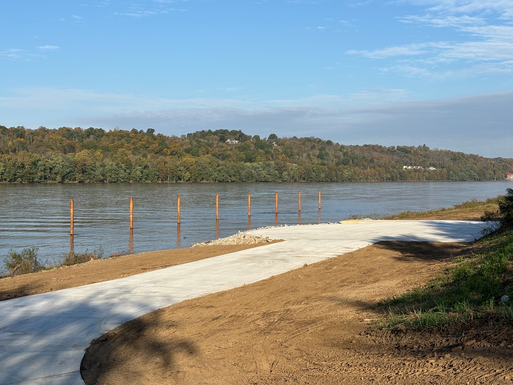 The new Liberty Landing marina along the Ohio River