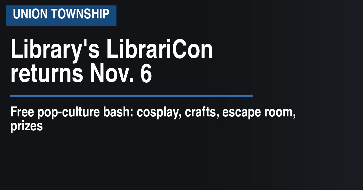 Library's LibrariCon returns Nov. 6
