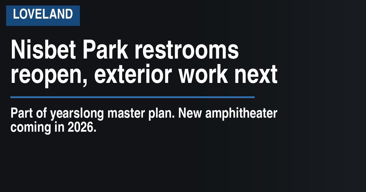 Nisbet Park restrooms reopen, exterior work next