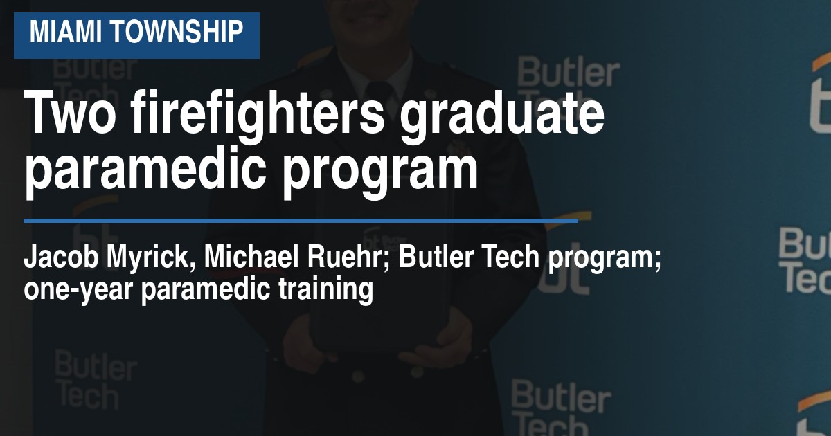 Two firefighters graduate paramedic program